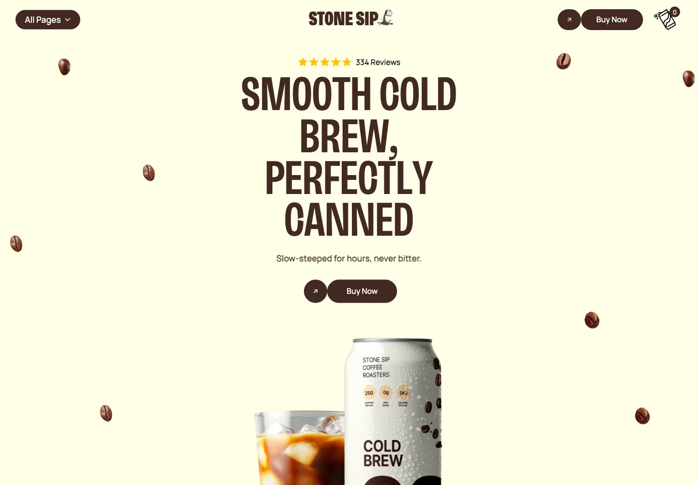 Stone Sip Roaster website preview